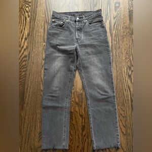 Women's jeans Levis, size USA 4, color gray, perfect condition, worn twice